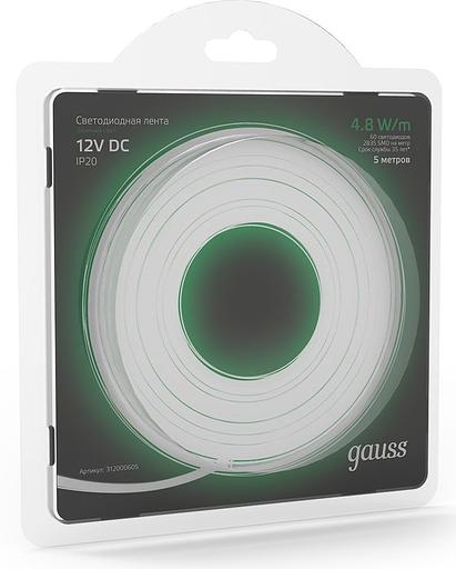 Лента светодиод. Gauss SMD 5м (312000605) фото 4