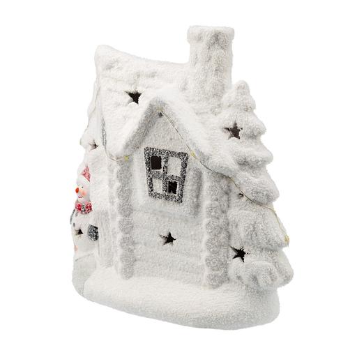 Фигура Neon-Night Home Домик со снеговиком 1лам. керамика (505-007) фото 3