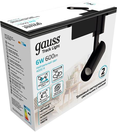 Система трековая Gauss TR076 6Вт 4000K цв.св.:белый нейтральный черный фото 3