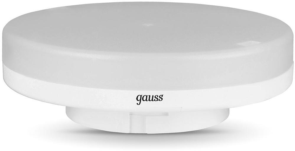 Лампа светодиодная Gauss GX53 8Вт цок.:GX53 таблетка 220B 3000K св.свеч.бел.теп. (упак.:1шт) (108408108-D) фото 1