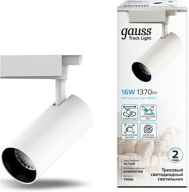 Система трековая Gauss TR066 16Вт 4000K цв.св.:белый нейтральный белый фото 1