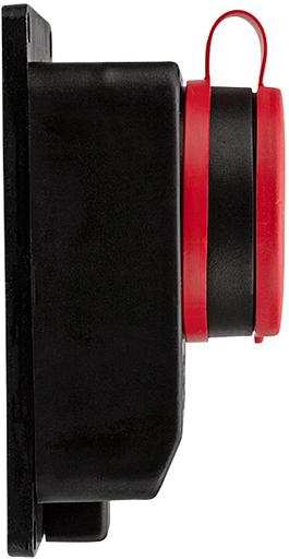 Розетка силов. Rexant 111-007 откр. зазем. крыш. IP44 черный/красный (упак.:1шт) фото 4