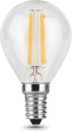 Лампа филам. Gauss Filament 9Вт цок.:E14 шар 220B 2700K св.свеч.бел.теп. (упак.:10шт) (105801109) фото 2