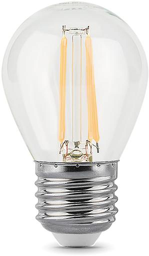 Лампа филам. Gauss 11Вт цок.:E27 шар 220B 2700K св.свеч.бел.теп. G45 (упак.:10шт) (105802111) фото 2