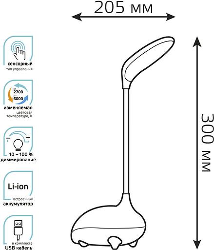 Светильник Gauss Qplus GTL701 (GT7014) настольный LED розовый 6Вт фото 3