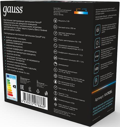 Ночник Gauss NN7036 поросенок голубой фото 6