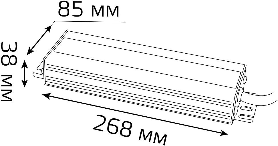 Блок питания Gauss 202022400 пониж. для лен.светод. черный фото 2