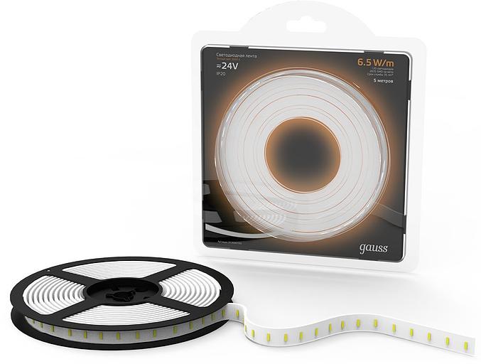 Лента светодиод. Gauss SMD 5м (312000165) фото 1