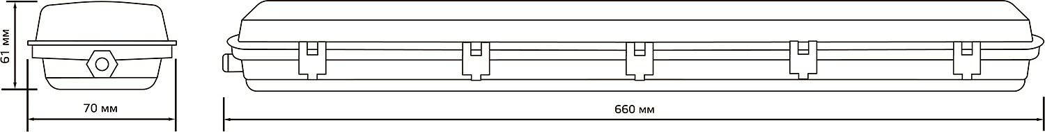 Светильник Gauss Industry 909410160 18Вт серый прямоугольный фото 6