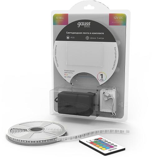 Лента светодиод. Gauss Basic 3м (BT041) фото 2