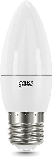 Лампа светодиодная Gauss Elementary 30222 12Вт цок.:E27 свеча 220B 4100K св.свеч.бел.нейт. (упак.:10шт) фото 2