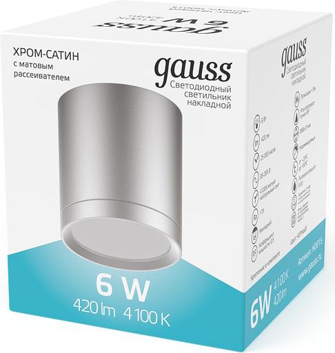 Светильник Gauss Overhead HD019 потолоч. 4100K цв.св.:белый холодный серебристый фото 3