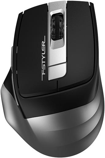 Мышь A4Tech Fstyler FB35S серый/черный оптическая (2000dpi) беспроводная BT/Radio USB для ноутбука (5but) фото 1