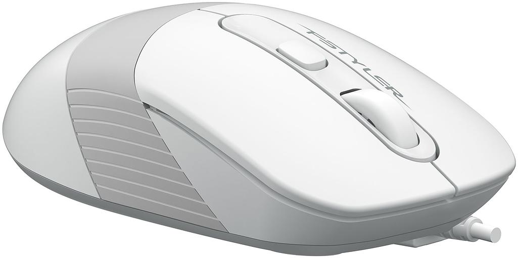 Мышь A4Tech Fstyler FM10S белый/серый оптическая (1600dpi) silent USB (3but) фото 2