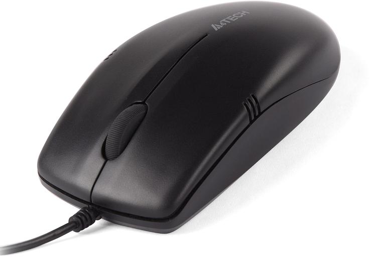 Мышь A4Tech OP-530NUS черный оптическая (1200dpi) silent USB (2but) фото 3