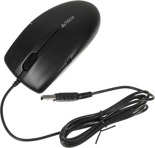 Мышь A4Tech OP-530NUS черный оптическая (1200dpi) silent USB (2but) фото 7
