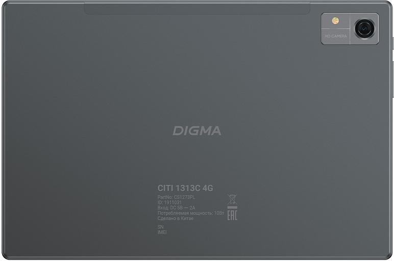 Планшет Digma CITI 1313C 4G SC9863A1 (1.6) 8C RAM3Gb ROM32Gb 10.1" IPS 1280x800 3G 4G Android 13 темно-серый 5Mpix 2Mpix BT GPS WiFi Touch microSD 128Gb 6000mAh фото 2