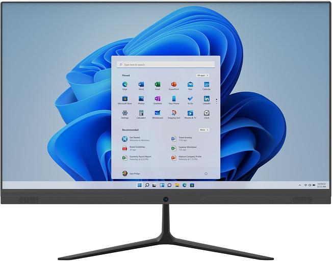 Моноблок IRU P231 23.8" Full HD Cel N4020 (1.1) 8Gb SSD256Gb Windows 11 Professional GbitEth WiFi BT 120W Cam черный 1920x1080 фото 1