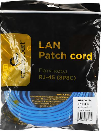 Патч-корд PP12-10M/B 1000G UTP 4 пары cat5E CCA molded 10м синий RJ-45 (m)-RJ-45 (m) фото 3
