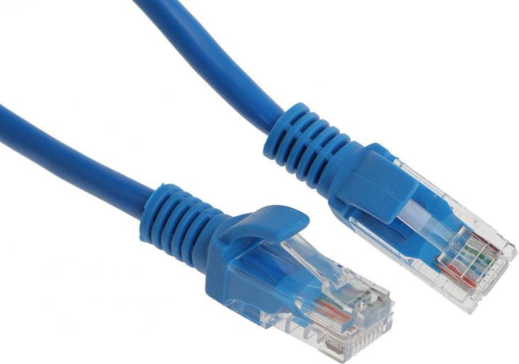 Патч-корд PP12-0.25M/B 1000G UTP 4 пары cat5E CCA molded 0.25м синий RJ-45 (m)-RJ-45 (m) фото 1