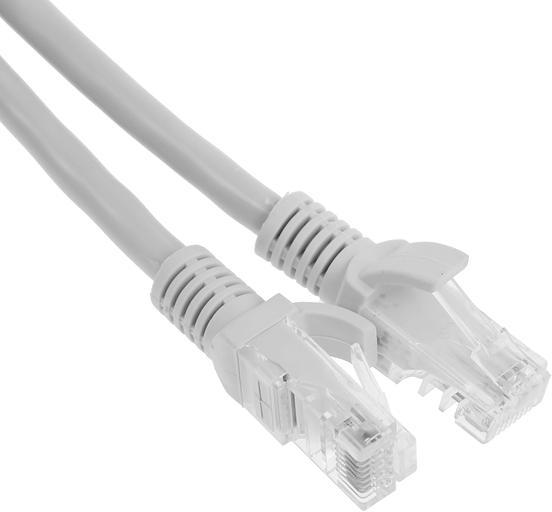 Патч-корд PP6U-3M 10000G UTP 4 пары cat6 CCA molded 3м серый RJ-45 (m)-RJ-45 (m) фото 1
