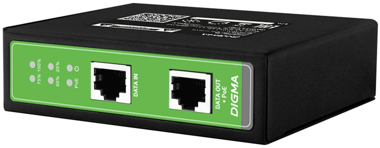 Инжектор PoE Digma DNP90W48GDXM 10/100/1000BASE-T 90Вт 37-57В(DC) фото 4