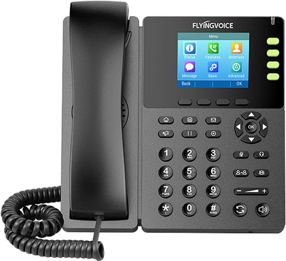 Телефон IP Flyingvoice FIP13G черный фото 1
