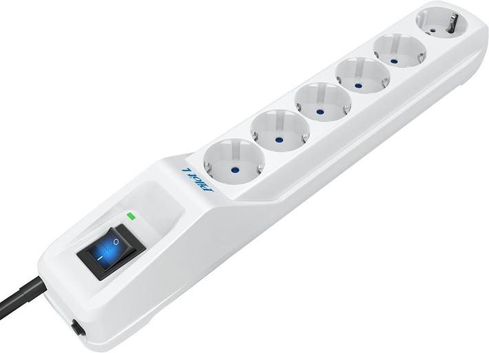 Сетевой фильтр Pilot L (GP) 174 7м (6 розеток) белый (коробка) фото 2