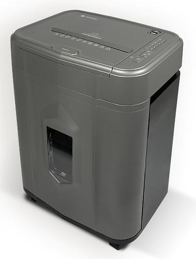 Шредер Heleos АП23-5 серый/серебристый с автоподачей (секр.P-5) фрагменты 145лист. 23лтр. скрепки скобы пл.карты фото 1