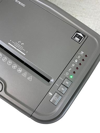 Шредер Heleos АП23-5 серый/серебристый с автоподачей (секр.P-5) фрагменты 145лист. 23лтр. скрепки скобы пл.карты фото 5