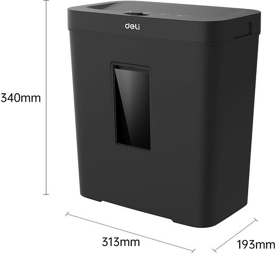 Шредер Deli ET021 черный с автоподачей (секр.P-4) фрагменты 8лист. 12лтр. фото 2