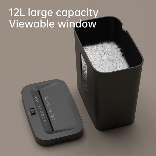 Шредер Deli ET021 черный с автоподачей (секр.P-4) фрагменты 8лист. 12лтр. фото 4