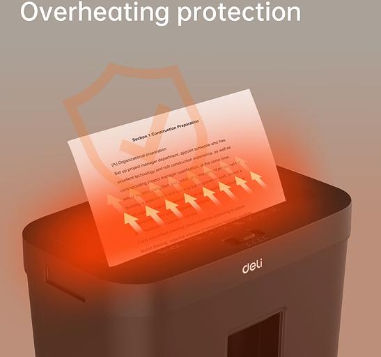 Шредер Deli ET021 черный с автоподачей (секр.P-4) фрагменты 8лист. 12лтр. фото 7