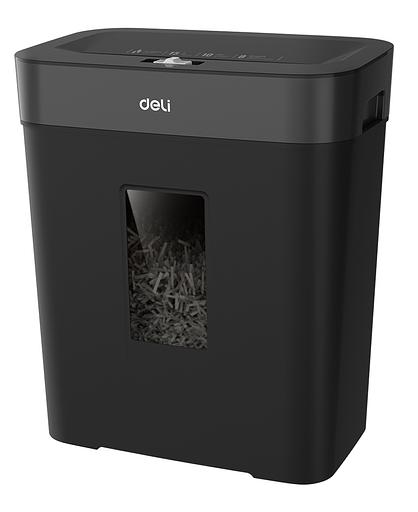 Шредер Deli ET023 черный с автоподачей (секр.P-4) фрагменты 8лист. 15лтр. фото 1