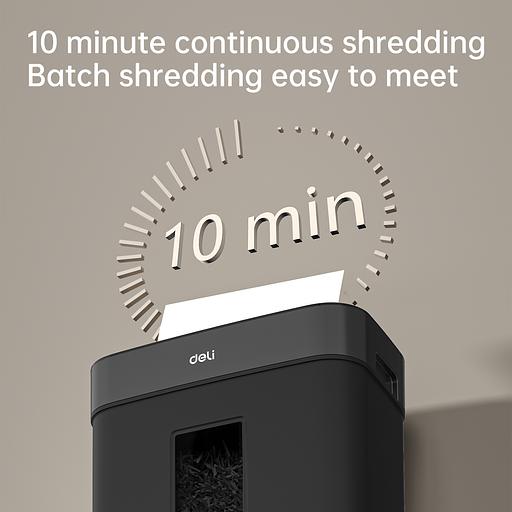 Шредер Deli ET023 черный с автоподачей (секр.P-4) фрагменты 8лист. 15лтр. фото 5