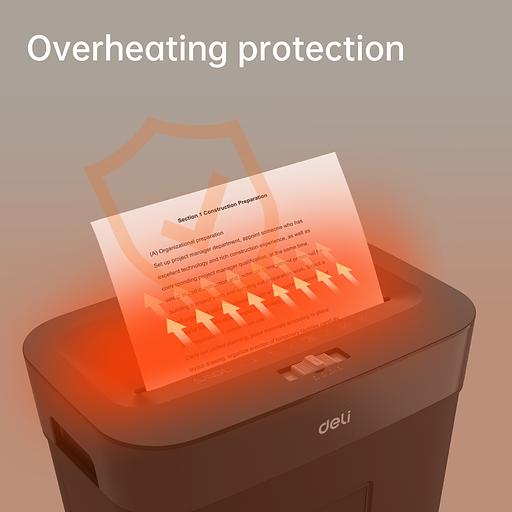 Шредер Deli ET023 черный с автоподачей (секр.P-4) фрагменты 8лист. 15лтр. фото 6