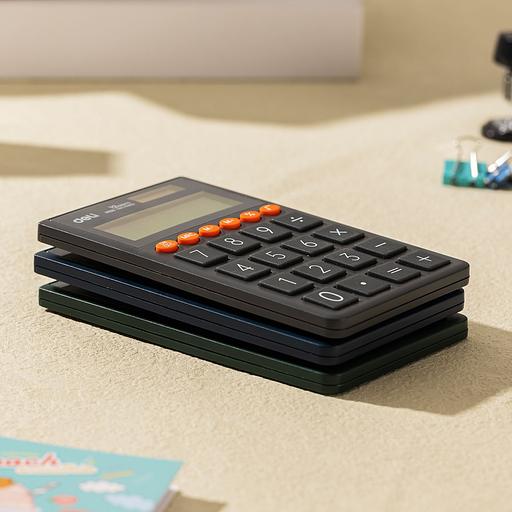 Калькулятор карманный Deli EM130D-GREY темно-серый 12-разр. фото 9