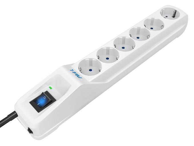 Сетевой фильтр Pilot L (GP) 173 5м (6 розеток) белый (коробка) фото 2