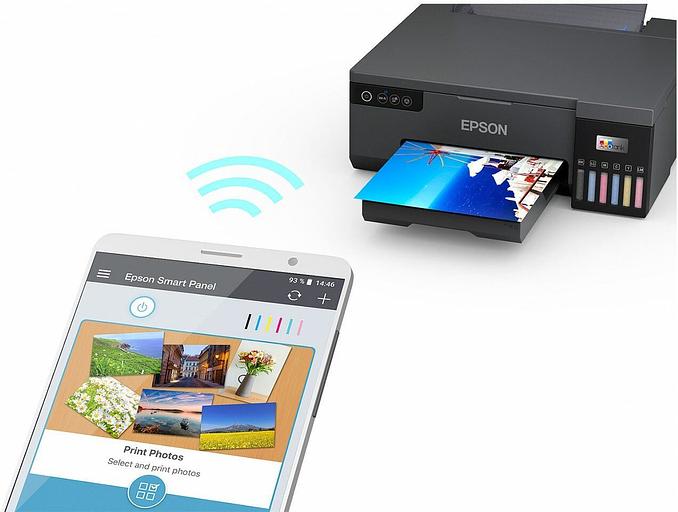 Принтер струйный Epson L8050 (C11CK37405/C11CK37506) A4 WiFi черный фото 3