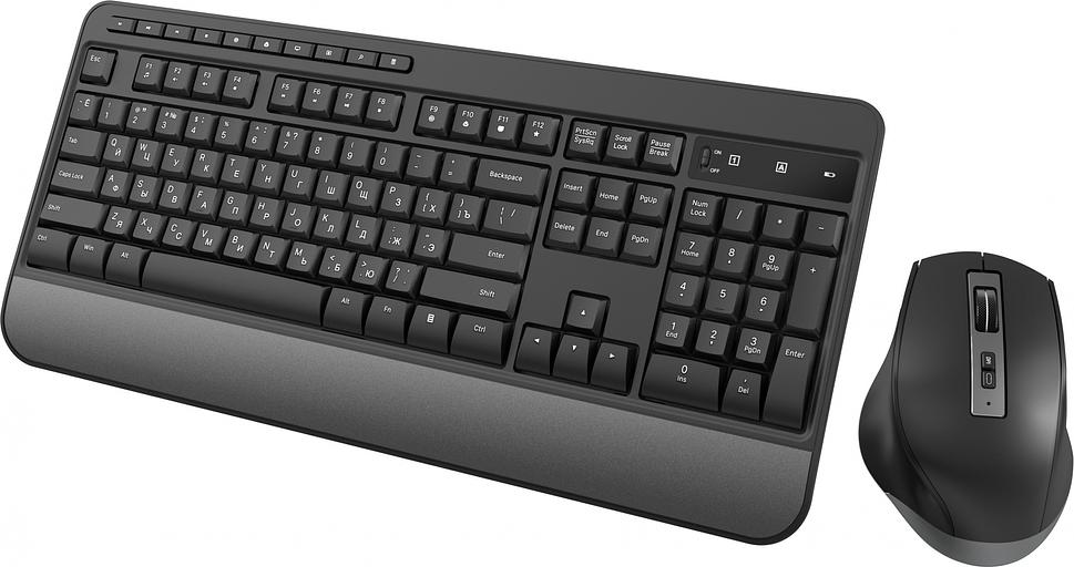 Клавиатура + мышь Оклик S290W клав:черный мышь:черный USB беспроводная Multimedia (351701) фото 7