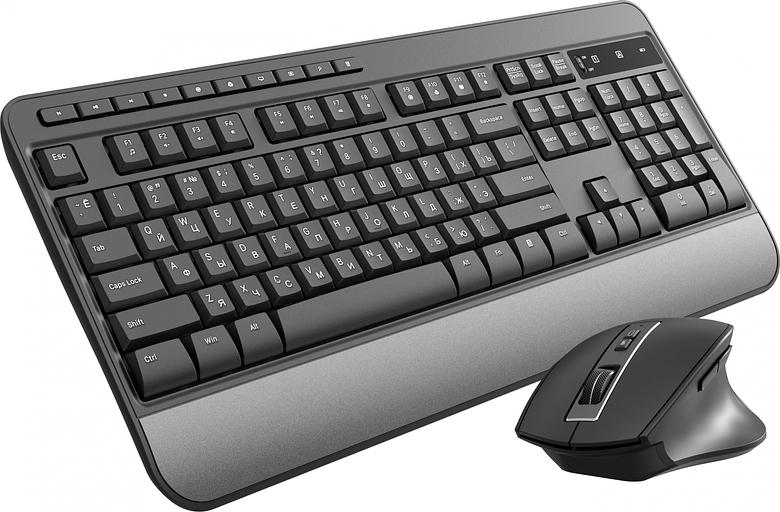 Клавиатура + мышь Оклик S290W клав:черный мышь:черный USB беспроводная Multimedia (351701) фото 8