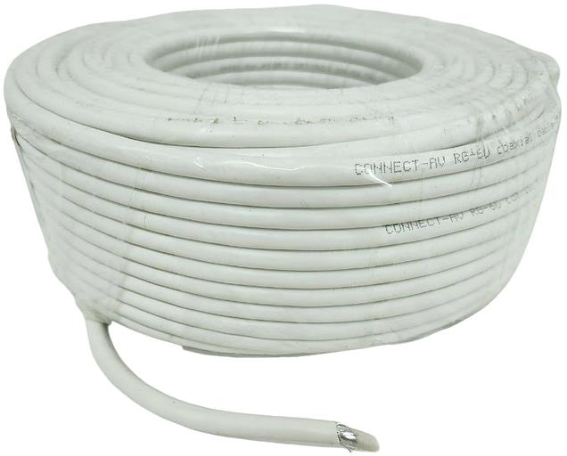 Кабель соединительный антенный Premier 21-321 50м. (катушка:50м) белый (21-321 50) фото 2