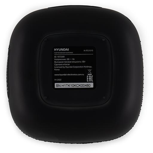 Колонка порт. Hyundai H-PS1010 черный 5W 1.0 BT 10м 1200mAh фото 4