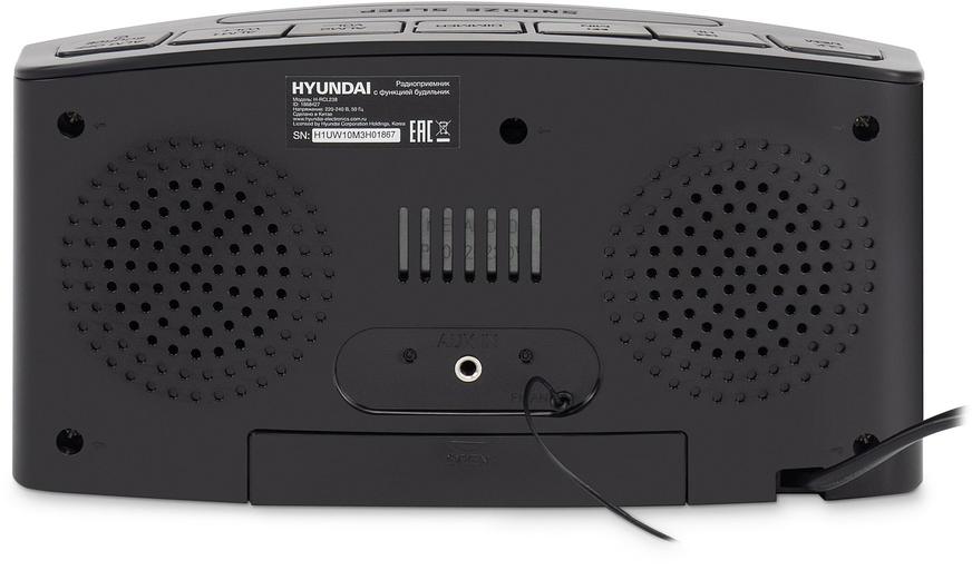 Радиобудильник Hyundai H-RCL238 черный LCD подсв:белая часы:цифровые FM фото 8