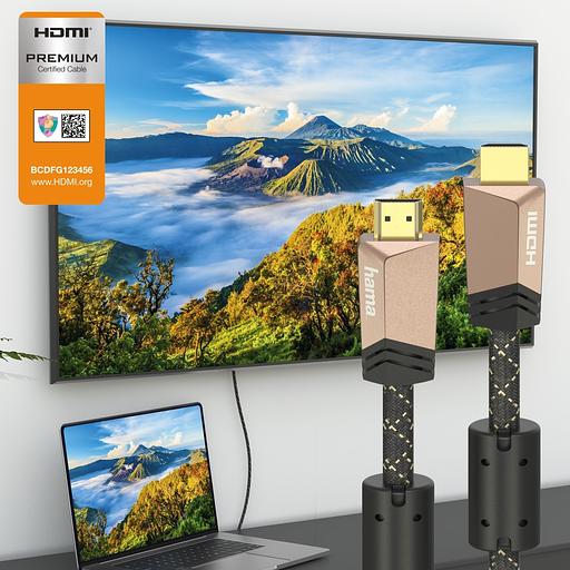 Кабель аудио-видео Hama Premium HDMI (m)/HDMI (m) 1.5м. феррит.кольца позолоч.конт. черный 5зв (00205025) фото 4