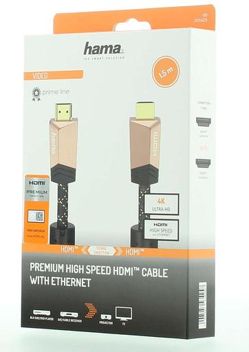 Кабель аудио-видео Hama Premium HDMI (m)/HDMI (m) 1.5м. феррит.кольца позолоч.конт. черный 5зв (00205025) фото 6