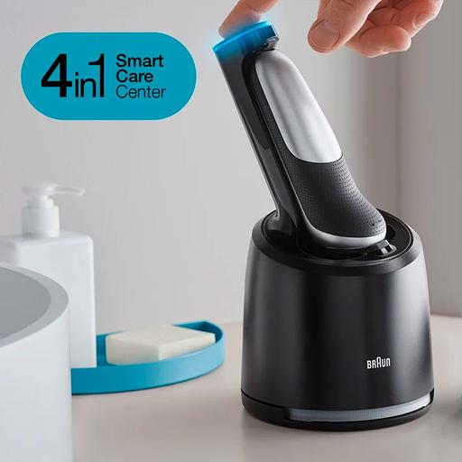 Бритва сетчатая Braun Series 7 71-S7200cc реж.эл.:3 питан.:аккум. черный/серебристый фото 6