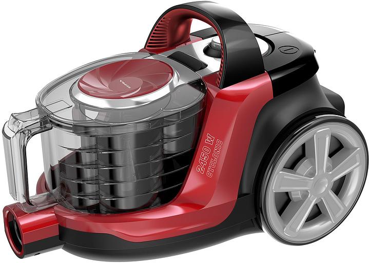 Пылесос Supra VCS-2460 2450Вт красный/черный фото 2