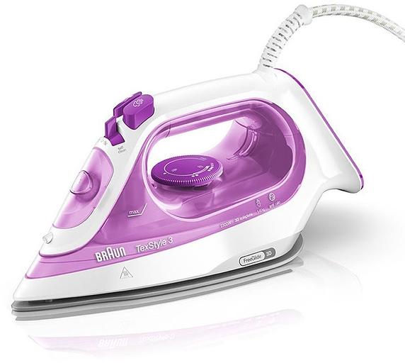 Утюг Braun SI3030PU 2300Вт белый/розовый фото 1