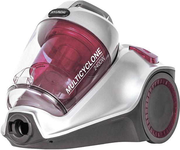 Пылесос Hyundai HYV-C4570 2400Вт серебристый/красный фото 1